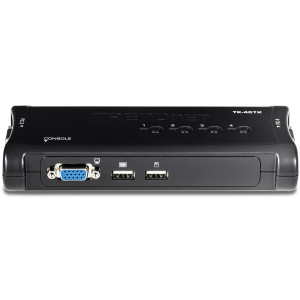 TRENDnet TK-407K 4-Port Desktop KVM Switch, 2048 x 1536 resolution, 2 USB, 1 x VGA/SVGA HDB 15-pin (Female)